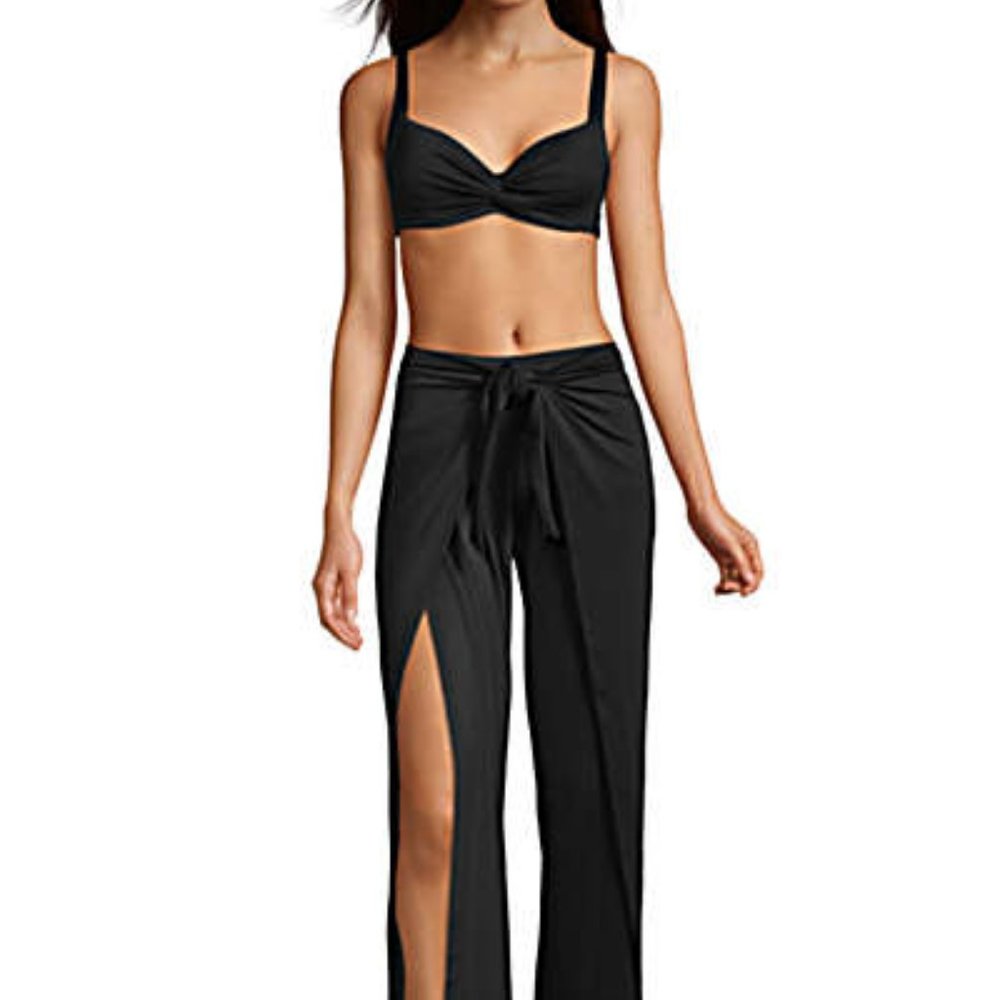 Lands' End Women's UPF 50 Sun Protection Pareo Swim Cover-up Pants